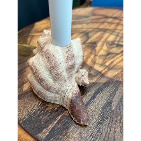 Vintage Resin Sea Shell Table Candle Lamp Beach Theme 9" - Picture 11 of 15
